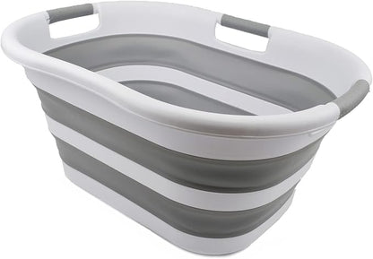 SAMMART 40L Collapsible Plastic Laundry Basket by SAMMART