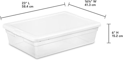 Sterilite 30-Pack Storage Box, Stackable Clear Plastic Bins - Image 2