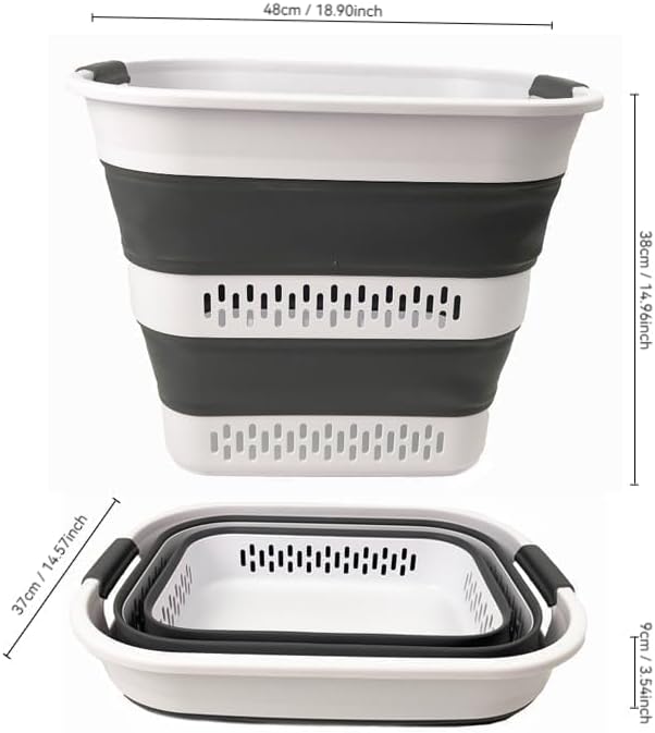 SAMMART 40L Collapsible Plastic Laundry Basket - Image 7