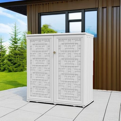 Outdoor Storage Cabinet Waterproof, Resin 62 Gallon Deck Box - Image 6