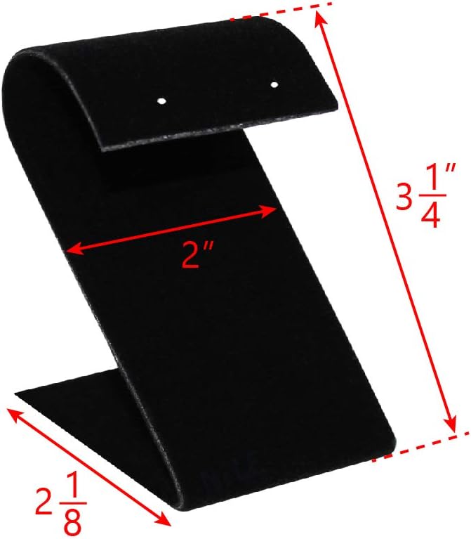 MOOCA 6 Black Velvet Earring Stand Showcase Displays Earring Jewelry Display - Image 2