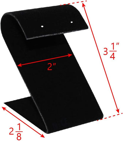 MOOCA 6 Black Velvet Earring Stand Showcase Displays Earring Jewelry Display - Image 2
