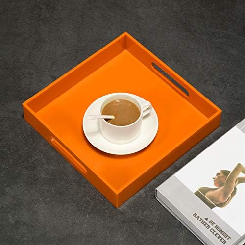 Orange Sturdy Acrylic Serving Tray - Image 7