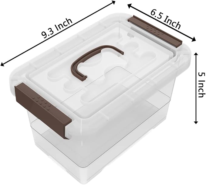 WYT Clear Storage Latch Box, 6 Pack Storage Organizer Bins - Image 2