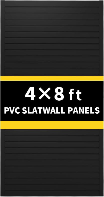 4'H x 4'W PVC Slatwall Panels Garage Wall Storage System by Unknown