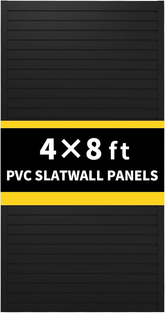 4'H x 4'W PVC Slatwall Panels Garage Wall Storage System by Unknown