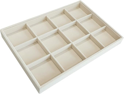Stratalife 12 Grid Jewelry Organizer Tray, Stackable Drawer Earring Organizer - Image 6