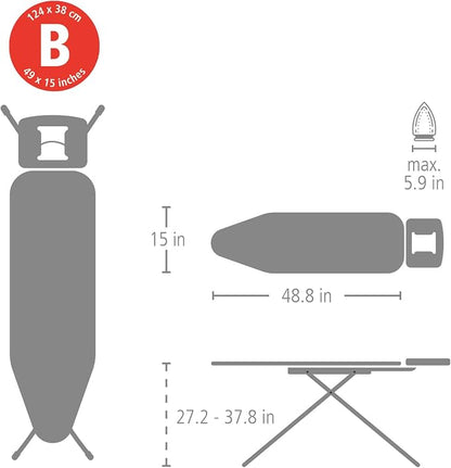 Brabantia - Ironing Board B – Solid Steam Iron Rest – Adjustable Height – - Image 8
