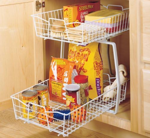 ClosetMaid 14 in. Pull Out Cabinet Organizer, 2 Tier, Heavy Duty, Slide Out - Image 8