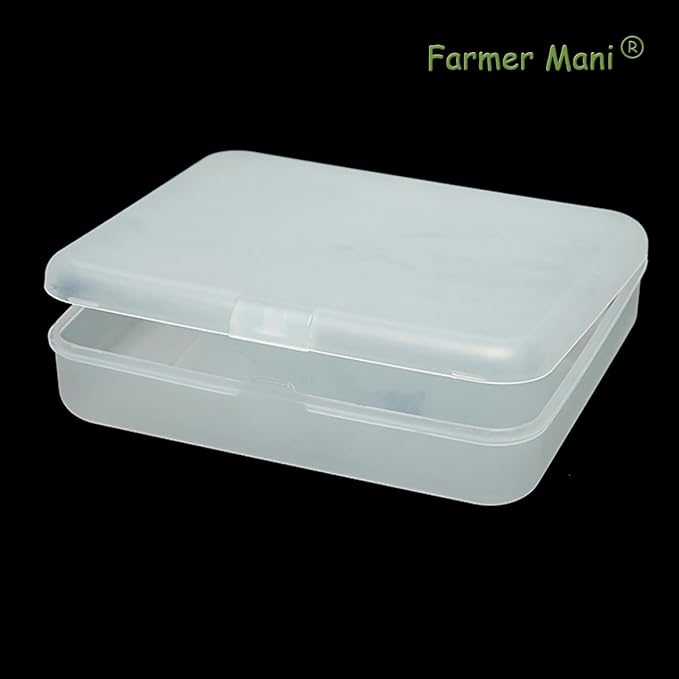 2 Pack Rectangular Clear Frosted Plastic Box Containers - Image 6