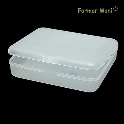 2 Pack Rectangular Clear Frosted Plastic Box Containers - Image 6