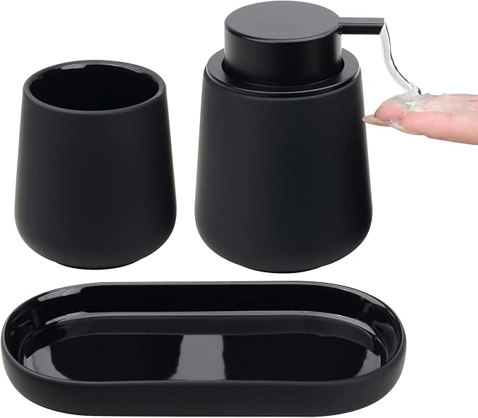 BosilunLife Black Bathroom Accessory Set by BosilunLife