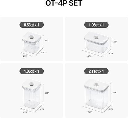 VAKUEN Premium Airtight Food Storage Containers 4-piece/Set, BPA Free, 100% - Image 2