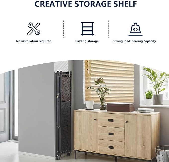 Four-Layer Foldable Storage Metal Shelf - Image 8