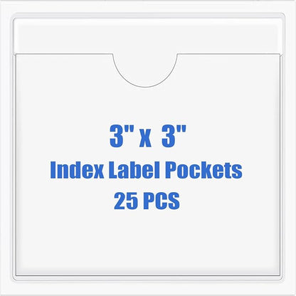 Origin-Joy 25 PCS Self-Adhesive Index Label Pockets by Origin-Joy