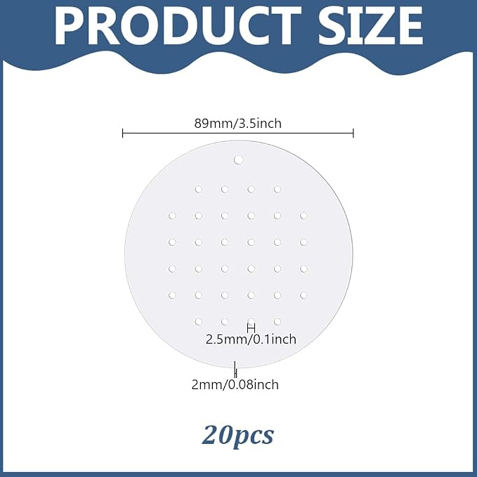 GOMAKERER 20 Pcs Acrylic Earring Display Cards, 32 Holes Portable Stud Earrings - Image 2