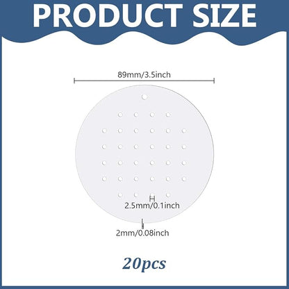 GOMAKERER 20 Pcs Acrylic Earring Display Cards, 32 Holes Portable Stud Earrings - Image 2
