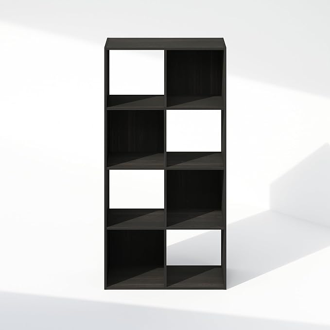 Furinno PELLI Book Shelf, 8-Cube Bookshelf, Horizontal Cube Storage Organizer - Image 4