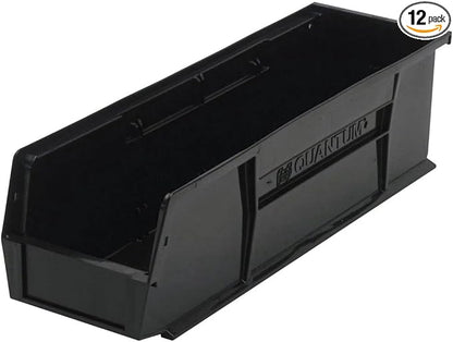 Quantum Storage QUS238 Heavy-Duty Stackable Plastic Storage Bins by QuantumStorageSystems