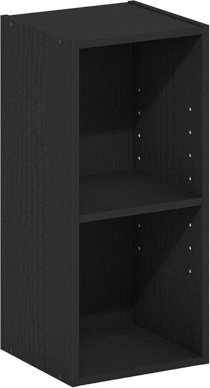Furinno Fulda Book Shelf, 2-Tier Narrow Bookshelf, Bookcase - Image 6