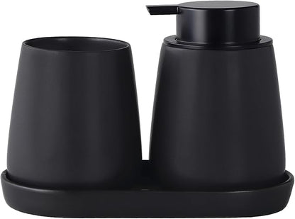 Matte Black Bathroom Accessory Set by Eyrozia