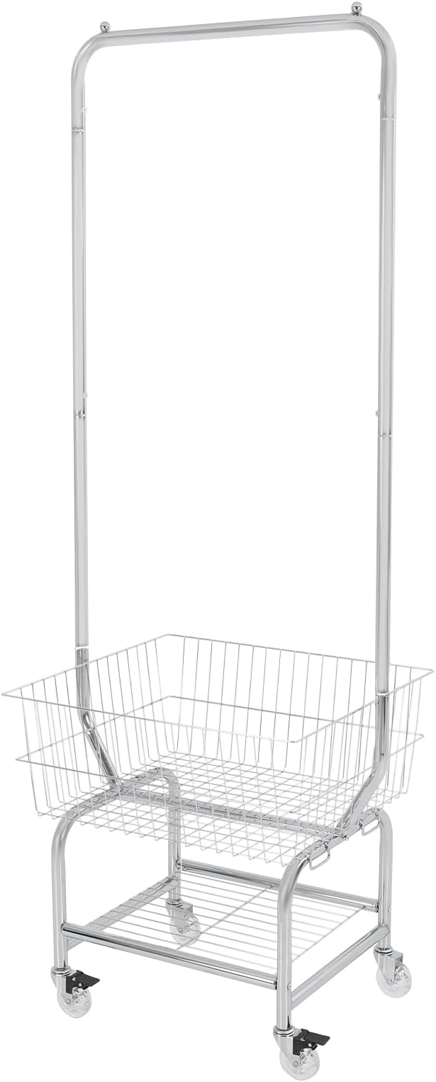 Laundry Cart, Steel Wire Laundry Cart, Laundry Basket by TFCFL