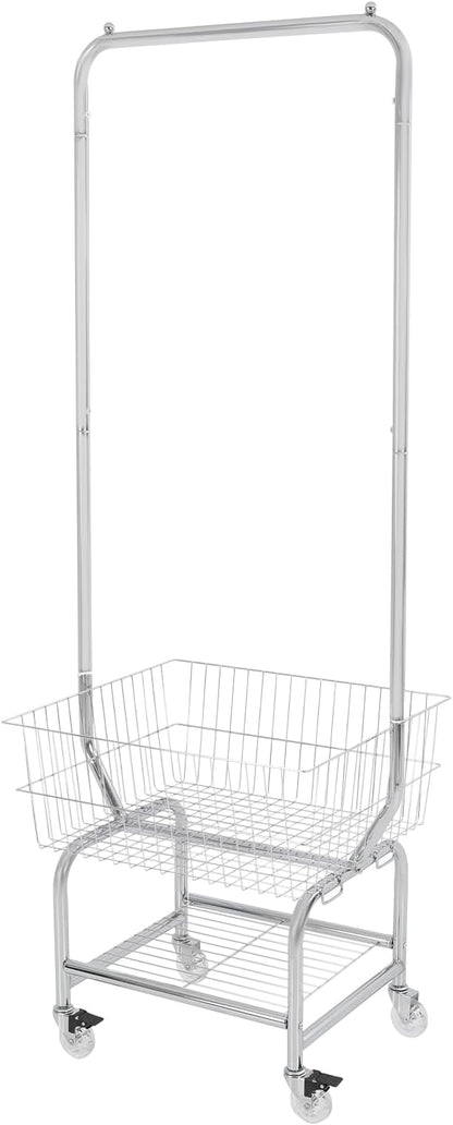 Laundry Cart, Steel Wire Laundry Cart, Laundry Basket by TFCFL