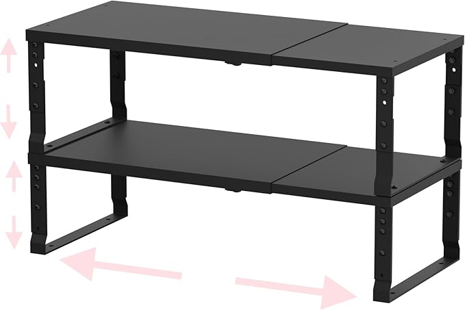 Adjustable Metal Shelving Unit, Stackable & Expendable Storage Rack by HOMEPAGE