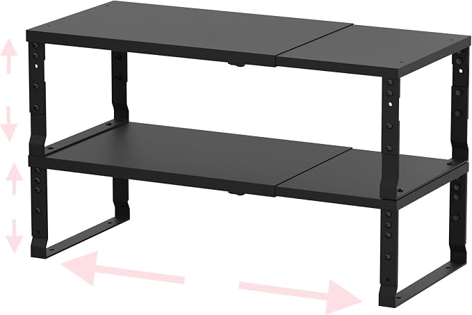 Adjustable Metal Shelving Unit, Stackable & Expendable Storage Rack by HOMEPAGE