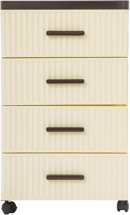 4 Drawers Storage Bins with Wheels, 4-Tier Storage Cabinet with Drawers - Image 5