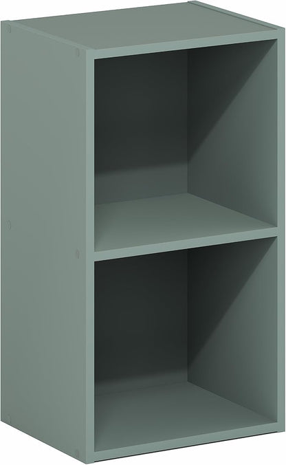 Furinno PASIR Book Shelf, 2-Tier Modern Bookshelf, Open Shelves Bookcase 9 x 12 - Image 5