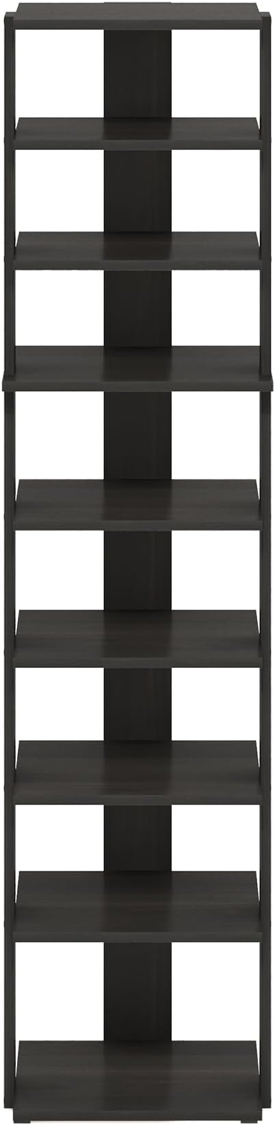 Furinno Compact Vertical Shoe Rack, 9-Tier Narrow Shoe Organizer, Free Standing - Image 7