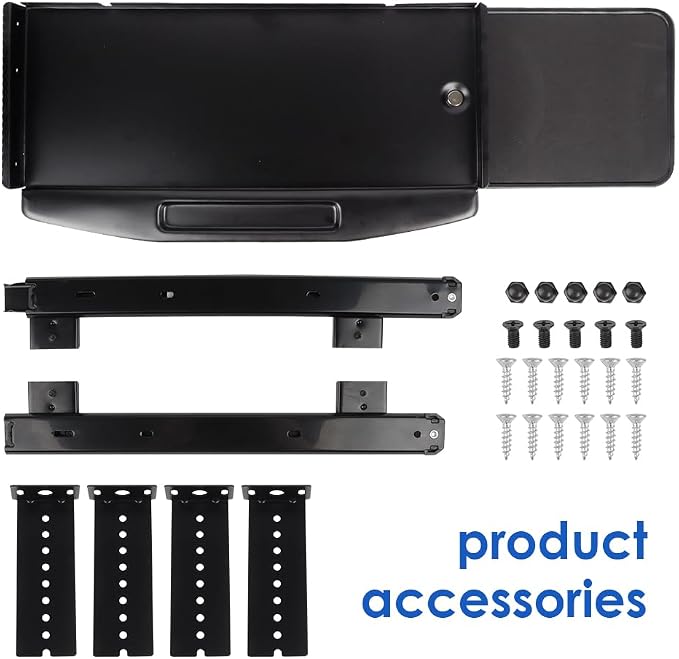 Under Desk Mounted Keyboard Tray Steel Slide - Image 4