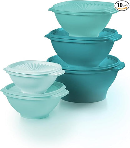 Tupperware Heritage Collection, New 10 Piece Food Storage Container Set in by Tupperware
