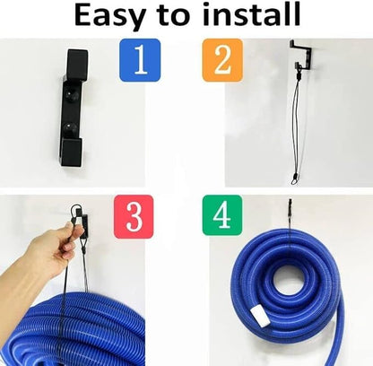 Heavy Duty Wall-Mounted Metal Hose Bracket, Pool & Garden Hose Organizer - Image 2