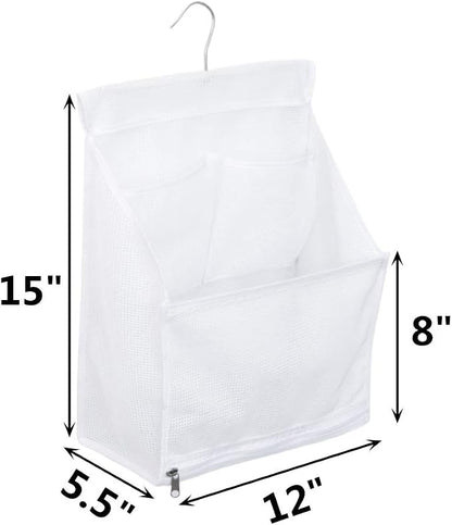 ALYER Hanging Mesh Bath Toy Organizer Bag, Large Shower Storage Caddy - Image 2