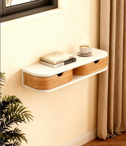 Floating Nightstand, 21 Inch Wall Mounted Bedside Shelf, Handmade Bedroom - Image 5