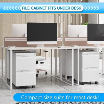 2 Drawer Mobile File Cabinet - Image 4