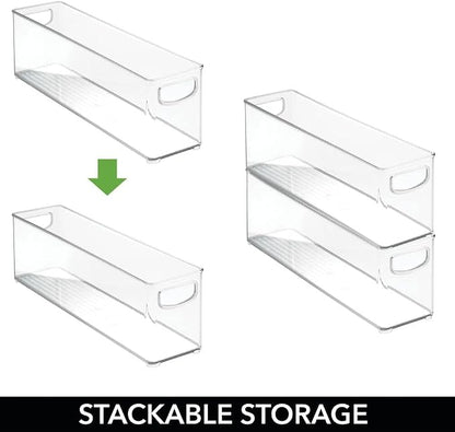 mDesign Plastic Long Stackable Storage Organizer Container, Organization Bin - Image 2