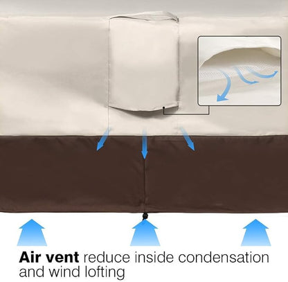 VAILGE 2-Seater Heavy Duty Patio Deep Bench Loveseat Cover, 100% Waterproof - Image 7