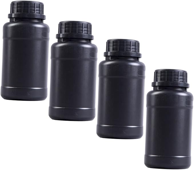 GARVALON 4pcs Black Plastic Engineering Containers Lightweight Acidproof and by GARVALON
