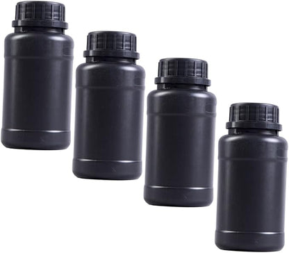 GARVALON 4pcs Black Plastic Engineering Containers Lightweight Acidproof and by GARVALON