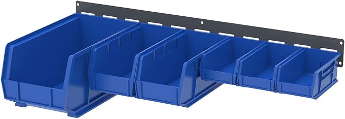 Akro-Mils 30632 Heavy Duty Wall Mount Garage Storage Steel Louvered Rail | Wall - Image 4