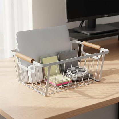 LeleCAT White wire baskets for organizing - Image 6