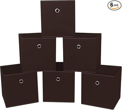 Foldable Storage Cubes Bins, 11 Inch Cloth Storage Cube Fabric Storage Box by NieEnjoy
