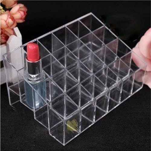 Transparent Cosmetic Makeup Organizer Clear 24 Lattices Lipsticks Cosmetic - Image 6