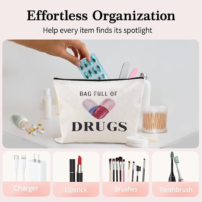 YangQian Funny Medication Bag for Women Nurse Practitioner Birthday Christmas - Image 3