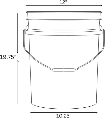 House Naturals Plastic Food Grade Made in USA Bucket - Image 4
