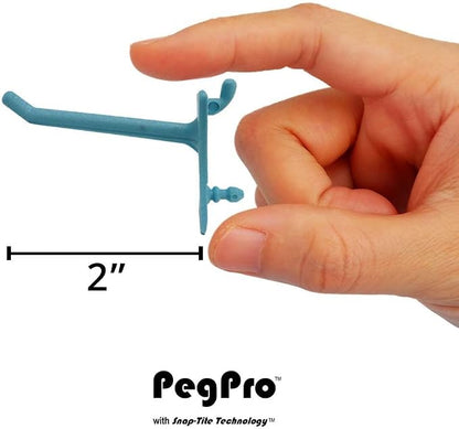 PegPro® 2" Hooks Kit for Standard “Wood Fiber” pegboard – Durable Plastic - Image 6
