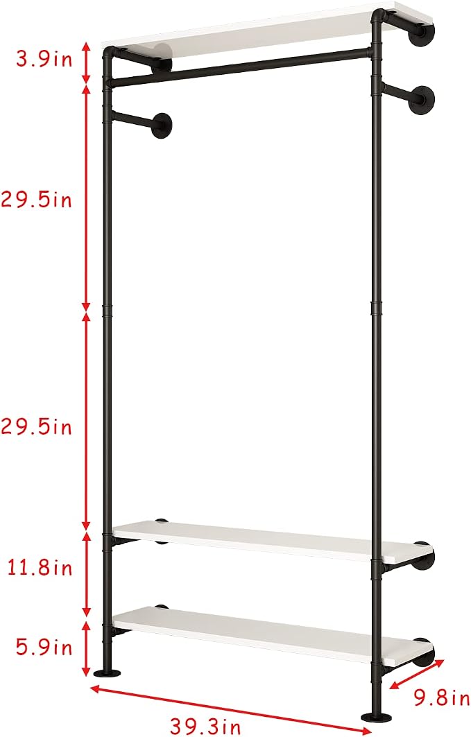 Industrial Pipe Clothing Racks - Image 4